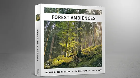 133个中欧森林自然四季宁静纯粹鸣禽树木背景氛围无损音效 Just Sound Effects – Forest Ambiences