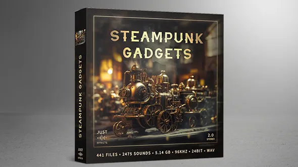 2475种奇幻蒸汽朋克机械齿轮按钮科幻游戏配乐音效 Just Sound Effects – Steampunk Gadgets