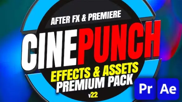 10000多个效果和资源素材CINEPUNCH v22更新AE/PR/PS/达芬奇/FCPX CINEPUNCH Pack - After Effects & Premiere Transitions, Effects, Plugins, & Assets