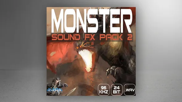 1300多种史诗电影游戏怪物声音怪兽咆哮外星人地精巨人恶魔龙音效 Monster Sound FX Pack 2
