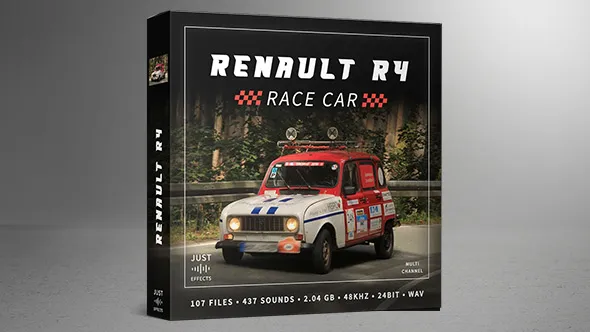 437个配乐音效雷诺R4汽车老式赛车引擎轰鸣行驶鸣笛无损音效 Just Sound Effects – Renault R4