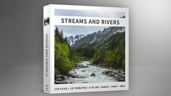 120个高质量泉水小溪河流瀑布喷泉流水声飞溅喷水洒水滴水声 Streams and Rivers