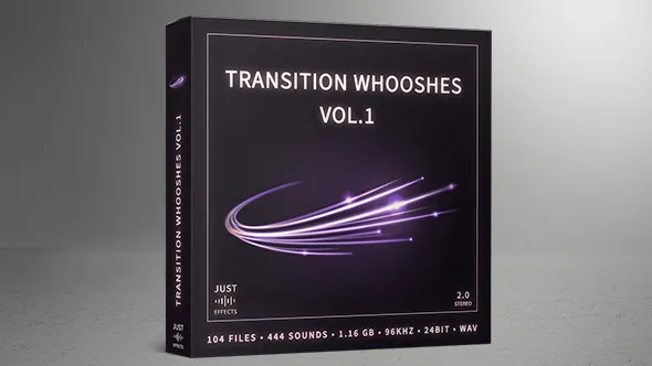 104个音效过渡嗖嗖声适用于镜头切换视频剪辑路过打斗场景等转场音效 Transition Whooshes Vol.1