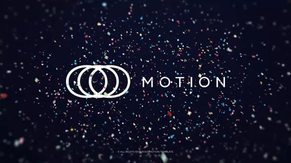 达芬奇模板-五彩纸屑爆裂标志展示LOGO片头 Confetti Burst – Logo Reveal