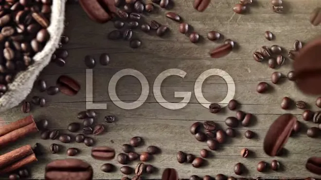 DR达芬奇模板-真实镜头动态图形结合制作咖啡店咖啡品牌LOGO片头 Fast Coffee Opener