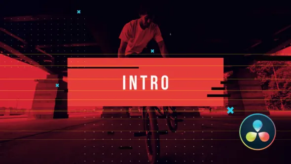 DR达芬奇模板-现代励志视频流行广告嘻哈流行节奏派对开场片头工程文件下载 Modern Opener