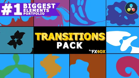 DR达芬奇模板-10种多彩创意手绘液体过渡效果动画视频转场工程文件下载 Liquid Motion Transitions | DaVinci Resolve