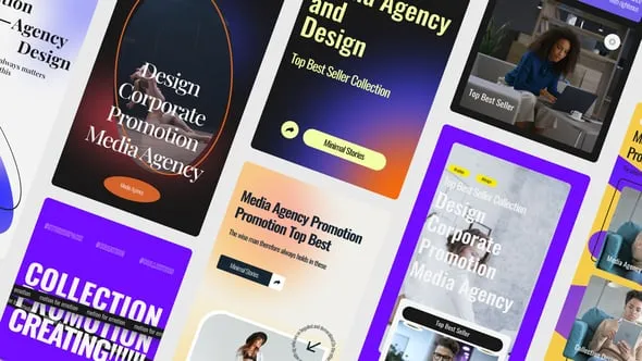 AE模板-竖屏短视频宣传公司业务视频活动演示开场白工程文件下载 Instagram Promo Stories