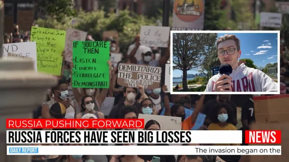 达芬奇模板-新闻栏目时事热点文本标题介绍经典简约DaVinci Resolve模板下载 News tickers