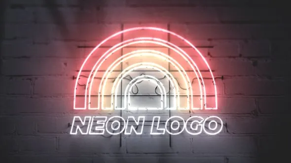 达芬奇模板-电流闪动霓虹荧光效果时尚炫酷LOGO片头DaVinci Resolve模板下载 Neon Logo