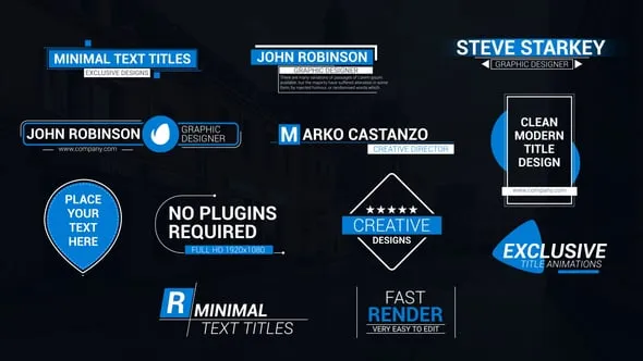 达芬奇模板-商务企业公司活动介绍推广展示文本标题动画DaVinci Resolve模板下载 Minimal Text Titles