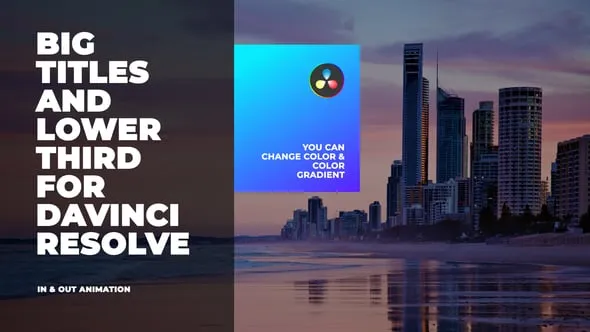 达芬奇模板-商业事件报道企业专访采访视频全屏大标题DaVinci Resolve模板下载 Simple Big Titles I DaVinci Resolve