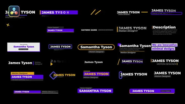 达芬奇模板-28个多用途企业宣传视频字幕标题动画DaVinci Resolve模板下载