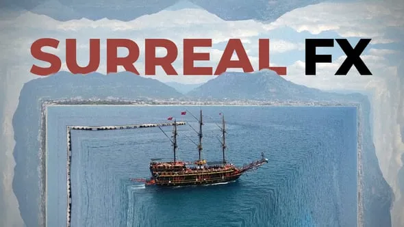 达芬奇模板-虚幻叠加3d镜像镜头超现实主义艺术电影空间特效DaVinci Resolve模板下载