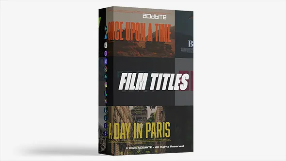 25款时尚大气电影海报宣传文字标题FCPX/AE/PR达芬奇PS模板 AcidBite – Film Titles