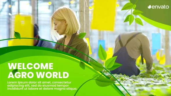 乡村振兴助农发展农业帮扶公益宣传天然有机生态农场介绍视频AE模板和PR模板