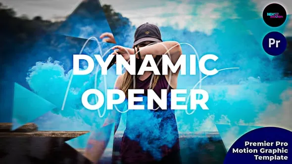 现代时尚过渡创意图文宣传开场视频AE模板PR模板 Dynamic Opener | MOGRT