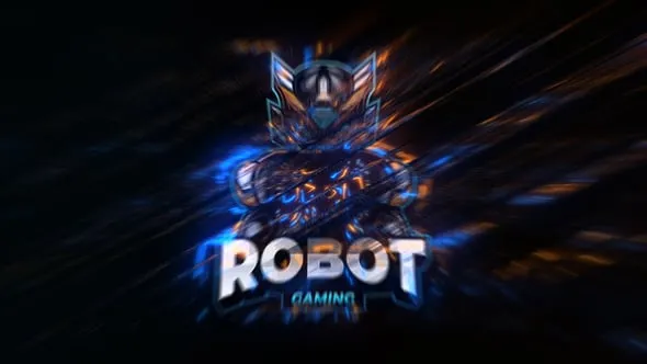 创意扭曲效果故障标志制作直播游戏评论精彩视频醒目介绍AE模版 Glitch Logo v2