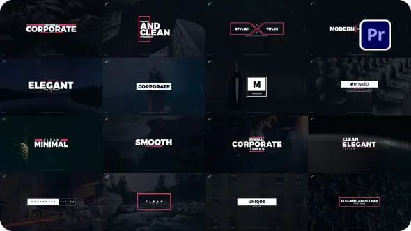 25组4K分辨率文字排版视频字幕标题动画PR模板 Typography For Premiere Pro