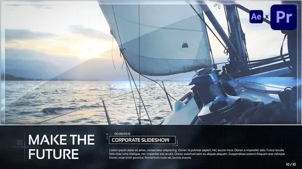 公司介绍企业推广图文动画视频宣传片AE模板PR模板 Minimal Corporate Presentation