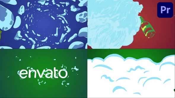 卡通液体动画风格庆祝LOGO庆典标志节日活动片头PR模板 Celebration Logo Reveal Premiere Pro MOGRT