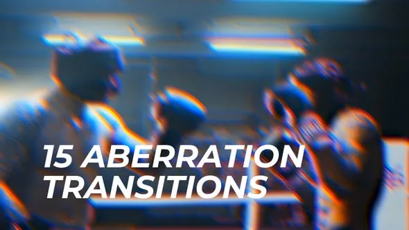 15种像差数字毛刺转换故障过渡效果PR模板 Aberration Transitions