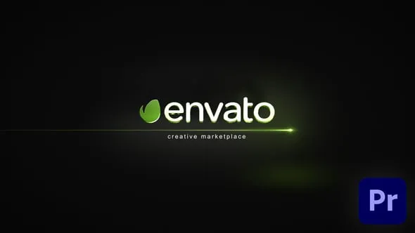 下划线标志动画黑色背景灯光下划线条科技公司LOGO片头PR模板 Underlined – Logo Reveal Premiere Pro