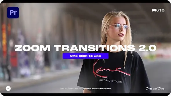 电影镜头缩放过渡液体渐变拖放转场效果PR模板 Zoom Transitions 2.0 – For Premiere Pro