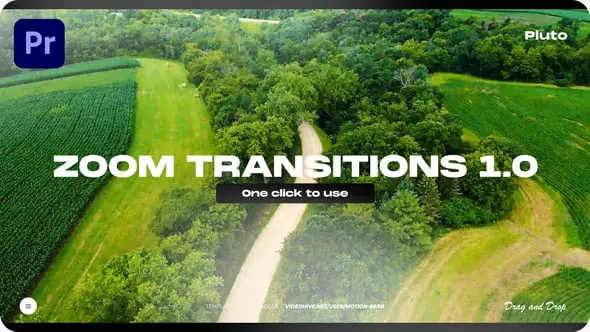 缩放过渡PR转场模板带音效 Zoom Transitions 1.0 – For Premiere Pro