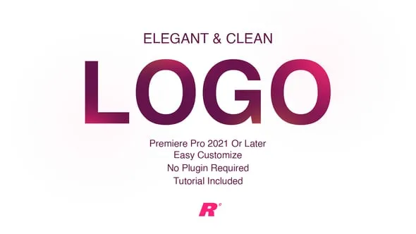 优雅简洁企业品牌LOGO标志动画 Elegant Clean Logo for Premiere Pro