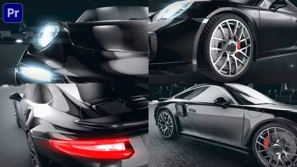 3D超级跑车模型动画的跑车标志介绍PR模板 Sport Car Racing Logo Intro_Premiere Mogrt