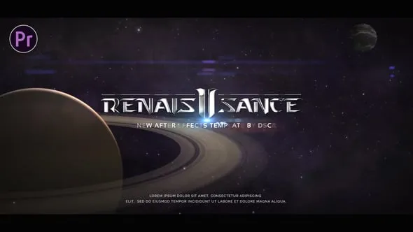 宇宙空间行星背景太空预告片金属标题预告片PR模板 Space Trailer Titles