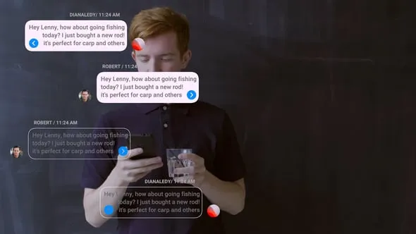 消息气泡聊天短信消息传递创建逼真标题文本对话工具PR模板 Text Messages