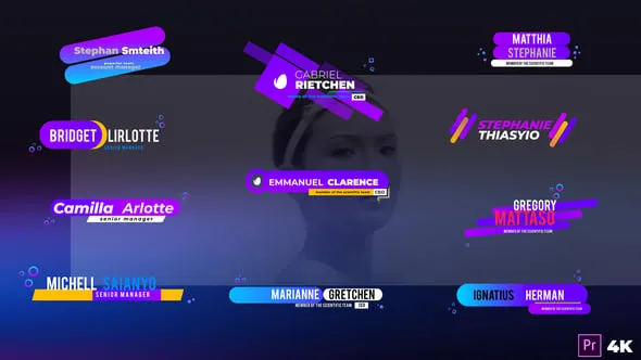 潮流品牌时尚产品介绍炫酷标题动画PR模板 Creative and Modern Lower Thirds