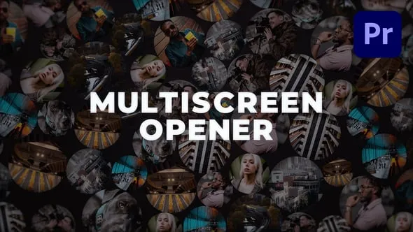 音频同步创意多屏拼贴头像照片墙分屏相册时尚片头PR模板 Creative Multi Screen Opener – Premiere Pro