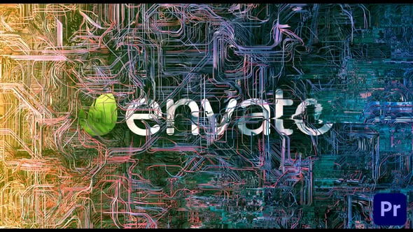 复杂电路电线高科技3D标志动画展示PR模板 Dark Wire – Hi-Tech Logo Reveal