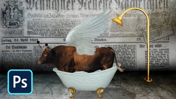 PS数字艺术绘画素材合成后期处理视频教程 Make Surrealist Digital Art in Photoshop CC