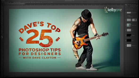 PS智能对象基础设置技巧工作流程视频教程 Dave's Top 25 Photoshop Tips for Designers with Dave Clayton