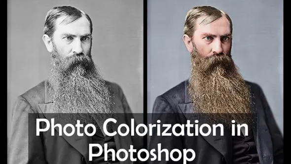 PS人像黑白照片添加色彩修饰视频教程 Photo Colorization in Photoshop 2020 with Jonathon Parker