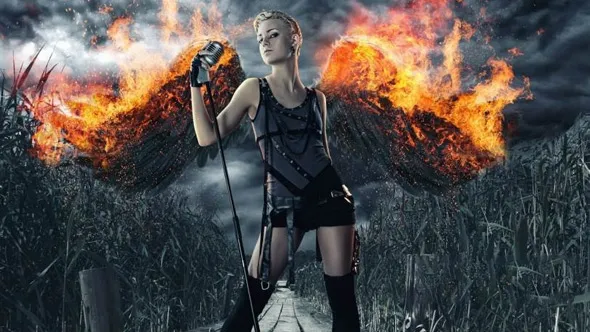 PS创建火焰效果人像海报素材合成视频教程 Devil's Bride - Photoshop Manipulation