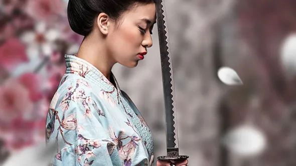 PS日本女武士樱花修饰效果素材合成视频教程 Sakura - Photoshop Compositing Course