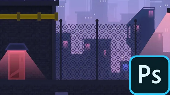 初学者PS2D游戏环境场景图形设计视频教程 Learn 2D Game Environments Graphic Design For Beginners