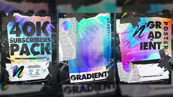 PS中创建抽象渐变纸质感海报视频教程 How to Create Abstract Gradient Paper Texture Posters in Photoshop