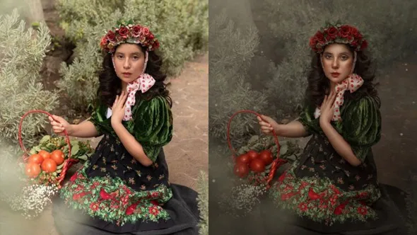 西班牙摄影师Rebeca Saray完整儿童油画风格人像精修全过程-附预设原片