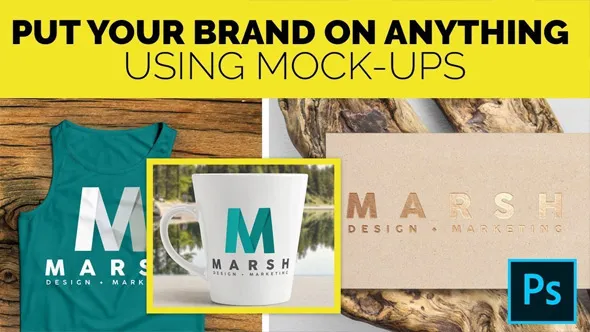 PS中品牌LOGO贴图设计模型模板教程 Put Your Brand on Anything Using Mockups