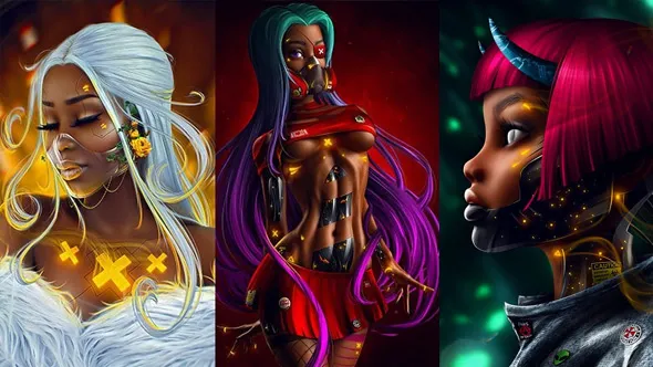 Photoshop赛博朋克女性照片特效实例制作视频教程