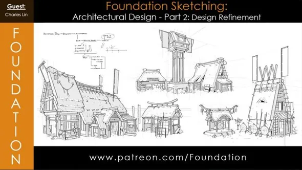 PS初学者建筑素描线稿绘制工作流程视频教程