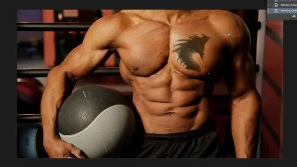 PS创建人像身体逼真纹身效果后期处理视频教