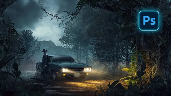 Photoshop犯罪现场照片合成高级技巧视频教程 Cinematic Photo Manipulation using Adobe Photoshop