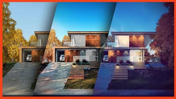 Photoshop建筑后期渲染图处理视频教程 中文字幕 Photoshop for Arch Viz: Project Based Post-Processing Course